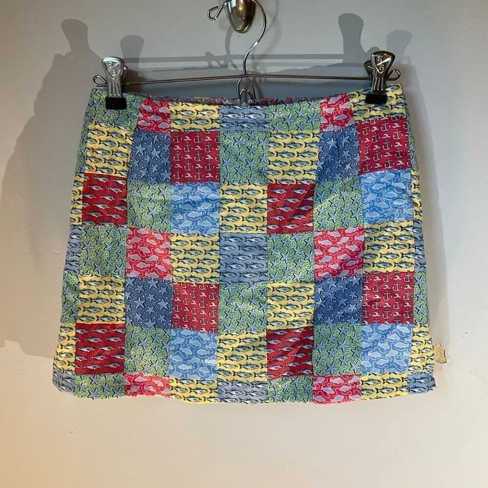 Girl’s Vineyard Vines Patchwork Skort, 8